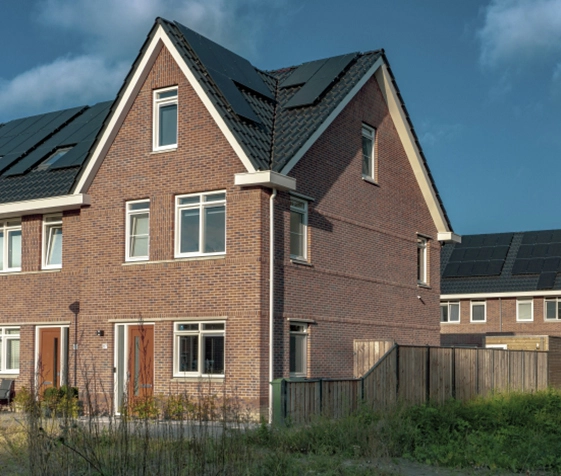 flat roof with solar panels